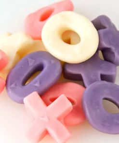 Beulah's Candyland Gummi Hugs And Kisses X O Pink Purple Gummy Valentine Candy 2 Pounds