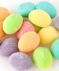 Beulah's Candyland Gummi Sanded Easter Eggs Fruit Flavors Bulk Gummy Easter Candy 1 Pound