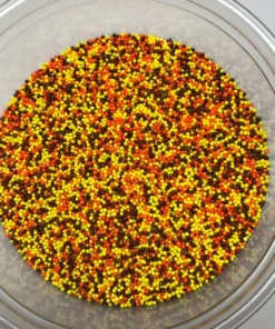 QA Products, Inc. - Beloit, Wisconsin Sprinkles & Toppings Fall Nonpareils Autumn Mix Bakery Topping Sprinkles 8 Pounds Fall Colors