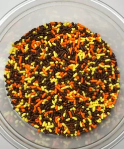 QA Products, Inc. - Beloit, Wisconsin Fall Sprinkles Autumn Mix Jimmies Bakery Topping 6 Pound Colored Sprinkles