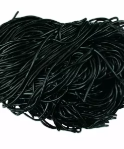 Beulah's Candyland Shoestring Black Licorice Laces 2 Pounds Black Laces