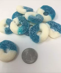 Beulah's Candyland Gummi Candy Gummi Blue Raspberry Rings 2 Pounds Gummy Candy Gummy Rings
