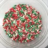 QA Products, Inc. - Beloit, Wisconsin Christmas Candy Cane Shapes Red Green Candy Canes Topping Sprinkles 8 Ounces Sprinkles & Toppings