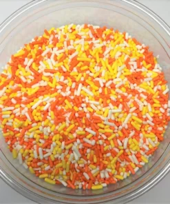 QA Products, Inc. - Beloit, Wisconsin Fall Candy Corn Sprinkle Mix Bakery Topping Sprinkles 1 Pound Colored Sprinkles Sprinkles & Toppings