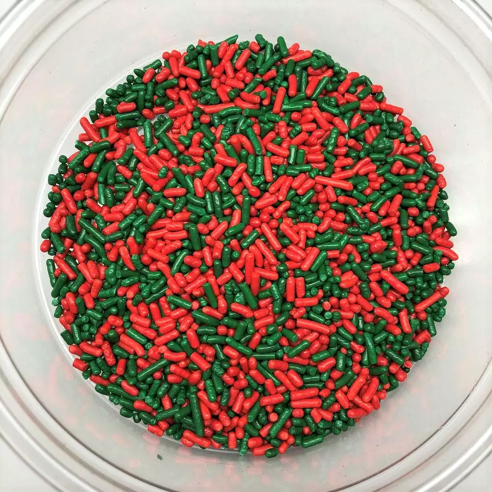 QA Products, Inc. - Beloit, Wisconsin Sprinkles & Toppings Christmas Mix Sprinkles Green Red Jimmies Topping 6 Pounds Colored Sprinkles 3 QA Products, Inc. - Beloit, Wisconsin Sprinkles & Toppings Christmas Mix Sprinkles Green Red Jimmies Topping 6 Pounds Colored Sprinkles