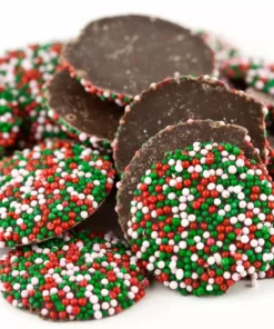 Beulah's Candyland Christmas Nonpareils Dark Chocolate Candy Nonpariels 1 Pound
