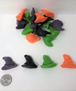 Vidal Golosinas, Located In Spain. Fall / Halloween / Thanksgiving Candy Gummi Witch Hats Gummy Halloween Fall Autumn Candy 2 Pounds
