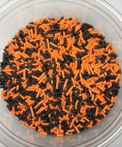 QA Products, Inc. - Beloit, Wisconsin Fall Halloween Mix Sprinkles Jimmies Bakery Topping 8 Ounces Orange Brown Sprinkles & Toppings