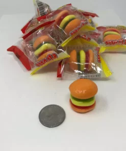 Beulah's Candyland Gummi Mini Hamburgers Candy Wrapped 2 Pounds Gummy Hamburger Gummi Candy