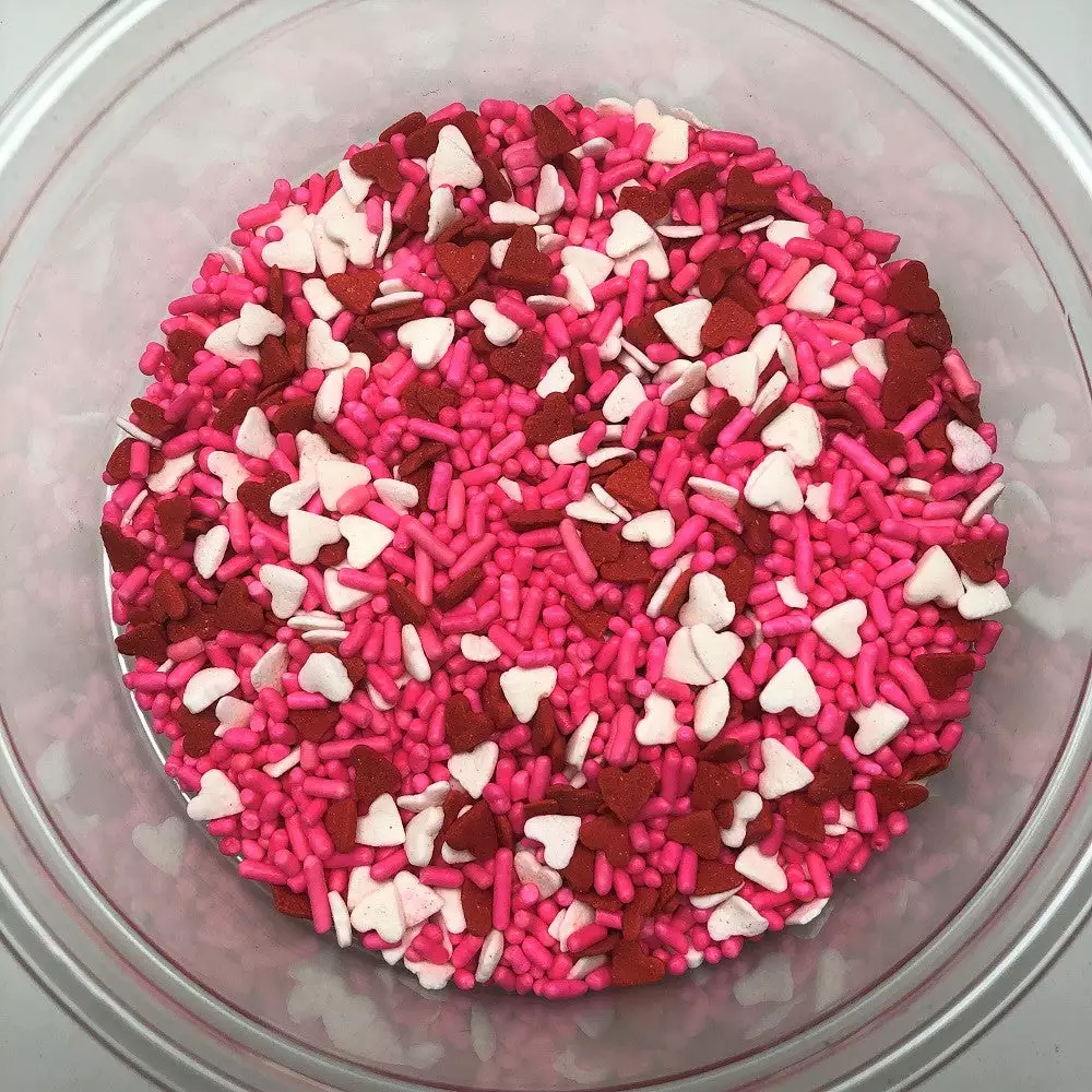 QA Products, Inc. - Beloit, Wisconsin Valentine Hearts And Sprinkle Mix Red Pink White Topping Sprinkles 6 Pound 3 QA Products, Inc. - Beloit, Wisconsin Valentine Hearts And Sprinkle Mix Red Pink White Topping Sprinkles 6 Pound