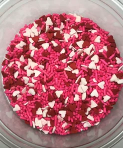 QA Products, Inc. - Beloit, Wisconsin Valentine Hearts And Sprinkle Mix Red Pink White Topping Sprinkles 1 Pound Sprinkles & Toppings