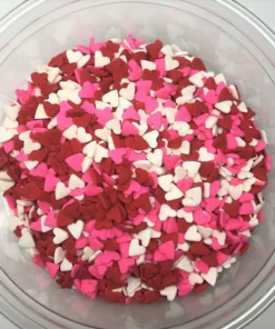QA Products, Inc. - Beloit, Wisconsin Valentine Hearts Shapes Red/White/Pink Bakery Topping Sprinkles 1 Pound Sprinkles & Toppings