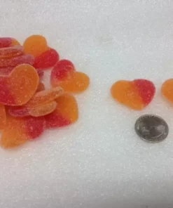 Beulah's Candyland Gummi Peach Hearts 4.4 Pounds Gummy Valentine Candy