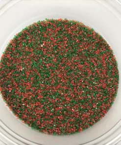 QA Products, Inc. - Beloit, Wisconsin Christmas Sanding Sugar Red Green Blend Topping Sprinkles 1 Pound Colored Sugar