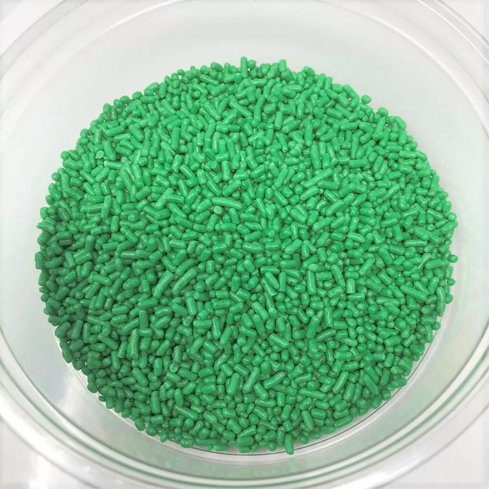 QA Products, Inc. - Beloit, Wisconsin Sprinkles Green Light Green Jimmies Bakery Topping 1 Pound Colored Sprinkles 3 QA Products, Inc. - Beloit, Wisconsin Sprinkles Green Light Green Jimmies Bakery Topping 1 Pound Colored Sprinkles