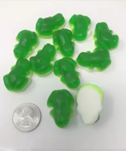 Fini Sweets Gummi Frogs Green White Bottom Bulk 2 Pounds Green Gummy Frog Candy Gummi Candy