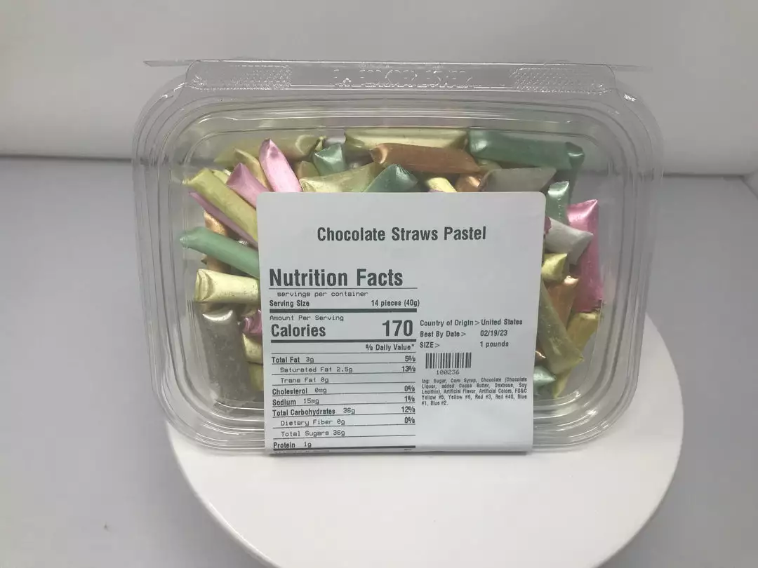 Cheap Beulah's Candyland ????Christmas Store 12 Beulah's Candyland Christmas Candy Old Fashion Chocolate Straws Pastel 2 Pounds Chocolate Filled Straws