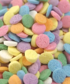 QA Products, Inc. - Beloit, Wisconsin Sprinkles & Toppings Pastel Sequin Shapes Bakery Topping Sprinkles Sequins 1 Pound