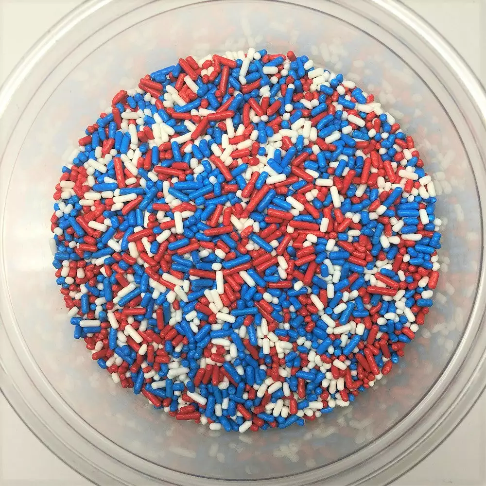 QA Products, Inc. - Beloit, Wisconsin Sprinkles & Toppings Patriotic All American Sprinkles Red White Blue Bakery Topping 8 Ounces 3 QA Products, Inc. - Beloit, Wisconsin Sprinkles & Toppings Patriotic All American Sprinkles Red White Blue Bakery Topping 8 Ounces