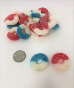 Beulah's Candyland Gummi Candy Patriotic Gummi Rings 2 Pounds Gummy Freedom Rings Bulk Gummy Candy