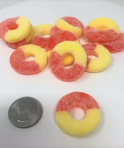 Albanese Gummi Peach Rings 4.5 Pounds Gummy Rings Bulk Gummy Candy