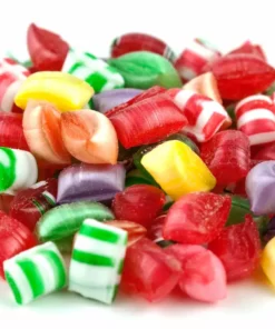 Beulah's Candyland Christmas Rainbow Gems Miniature Fruit Hard Candy 1 Pound Christmas Candy