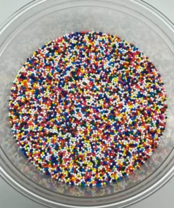 QA Products, Inc. - Beloit, Wisconsin Sprinkles & Toppings Nonpareils Rainbow Bakery Topping Sprinkles Colored Nonpareils 1 Pound