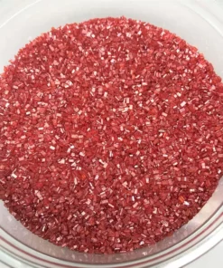 QA Products, Inc. - Beloit, Wisconsin Ruby Red Crystalz Sugar Crystals Bakery Topping Sprinkles 8 Oz Colored Sugar