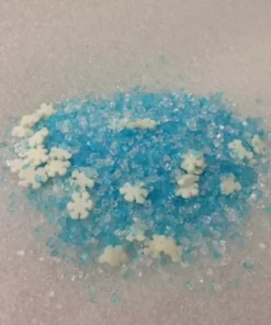 QA Products, Inc. - Beloit, Wisconsin Sprinkles & Toppings Snow Globe Mix White Snowflakes Blue Sugar Bakery Topping Sprinkles 1 Pound