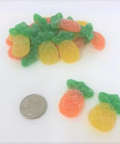Vidal Gummi Candy Gummi Sour Pineapples Pineapple Shapes Bulk Gummy Candy 1 Pound