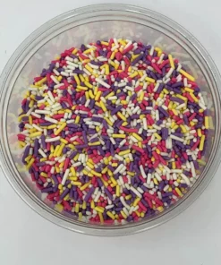 QA Products, Inc. - Beloit, Wisconsin Sprinkles & Toppings Spring Mix Sprinkles Pastel Jimmies Bakery Topping 6 Pounds Colored Sprinkles