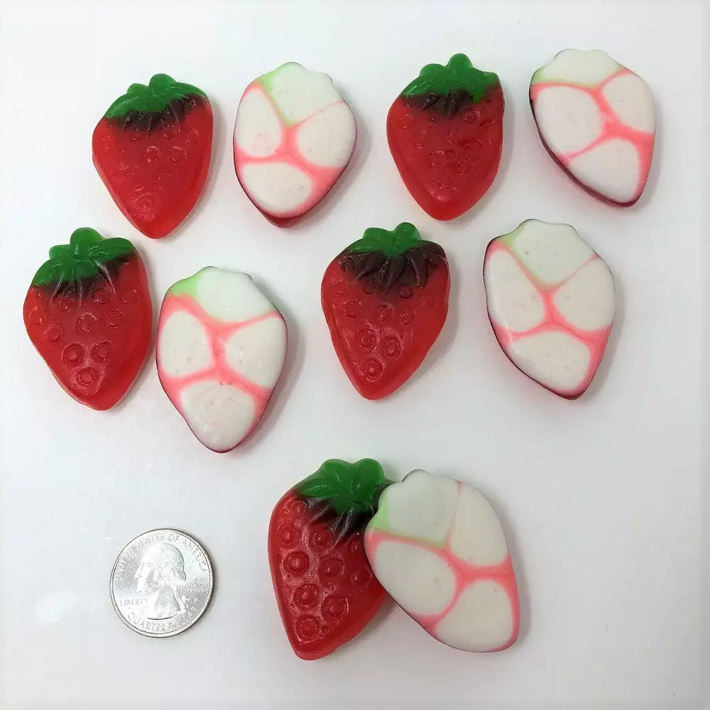 Vidal Gummi Strawberries With Cream 2 Pound Bulk Strawberry Gummy Candy Gummi Candy 3 Vidal Gummi Strawberries With Cream 2 Pound Bulk Strawberry Gummy Candy Gummi Candy