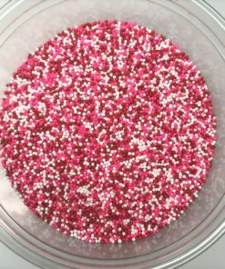 QA Products, Inc. - Beloit, Wisconsin Sprinkles & Toppings Valentine Mix Nonpareils Red Pink White Bakery Topping Sprinkles 1 Pound