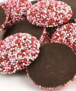 Beulah's Candyland Valentine Nonpareils Dark Chocolate Candy Nonpareil 5 Pounds Valentine Candy