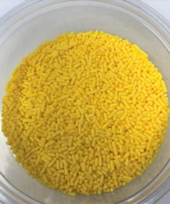 QA Products, Inc. - Beloit, Wisconsin Sprinkles & Toppings Sprinkles Yellow Jimmies Bakery Topping 8 Ounces Colored Sprinkles